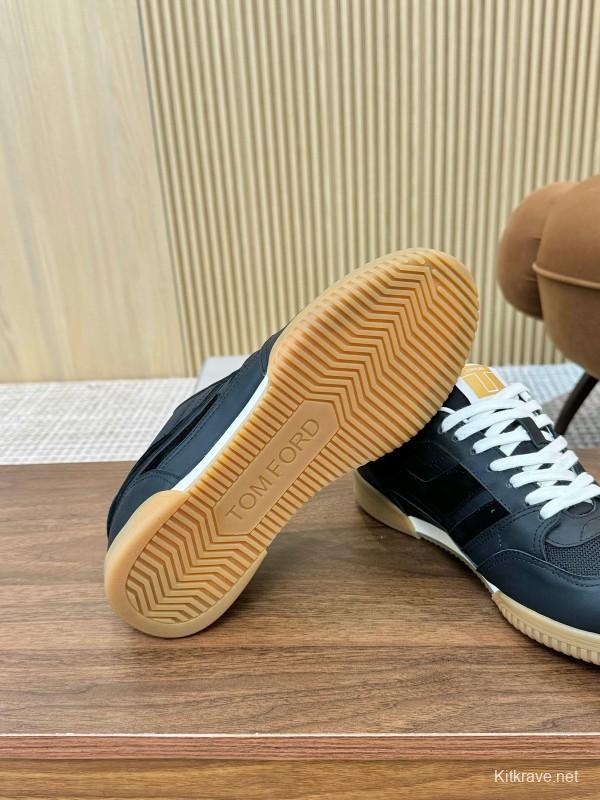 TOM FORD 2025 SS Casual Shoes with Classic Color Blocking and Imported Leather Insole - AS00350