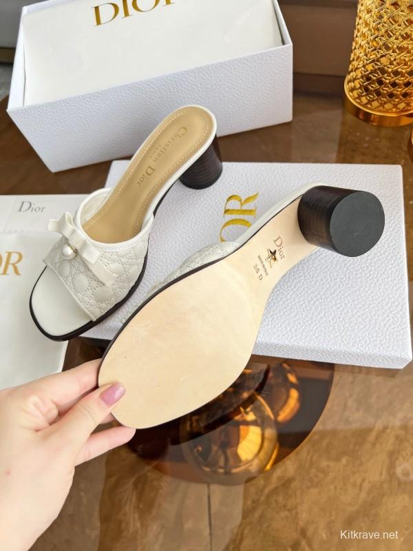 Dior Dway High Heel Sandals with Embroidered Logo - LY00270