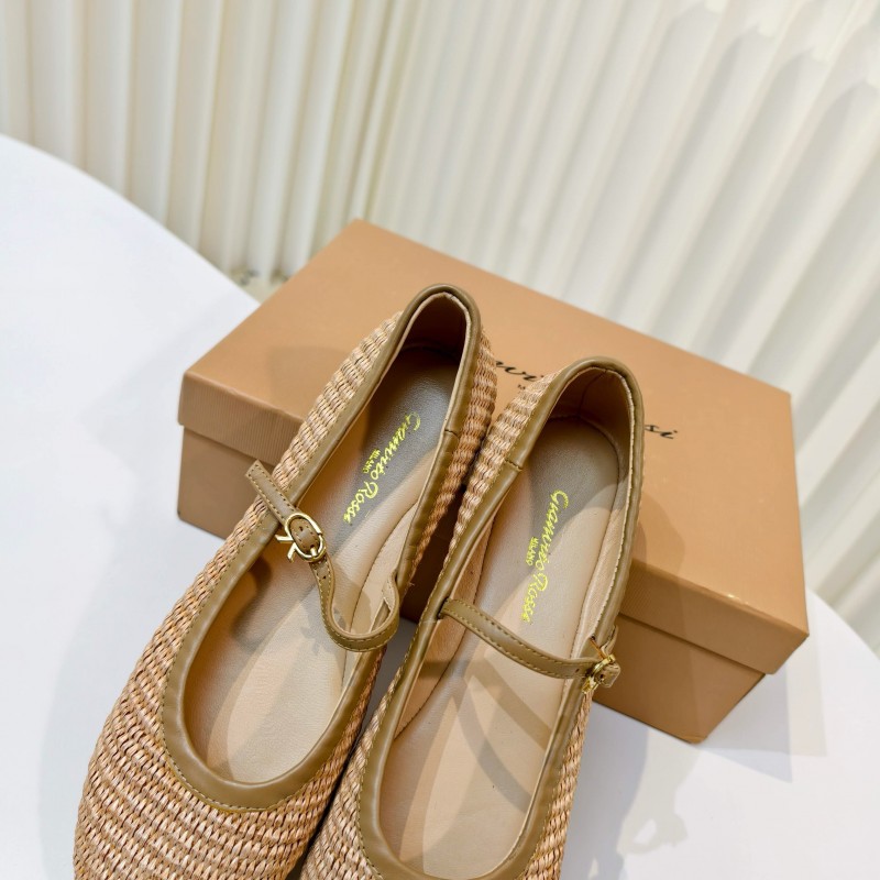 Gianvito Rossi Bohemian Style Flat Ballet Shoes 2025/ss