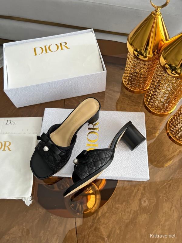 Dior Dway High Heel Sandals with Embroidered Logo - LY00270