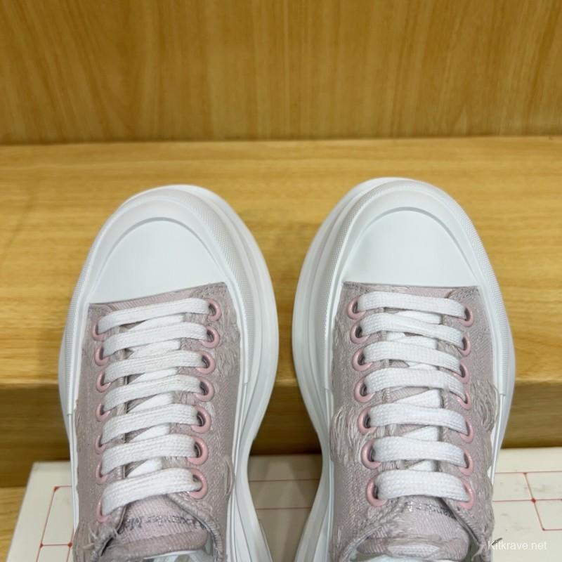 Alexander McQueen Spring Summer 2025 Blue Woven Platform Sneakers - AS00300