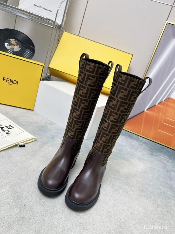 FENDI 2025/SS Fall/Winter Monogram Platform High-Top Boots - LY00400