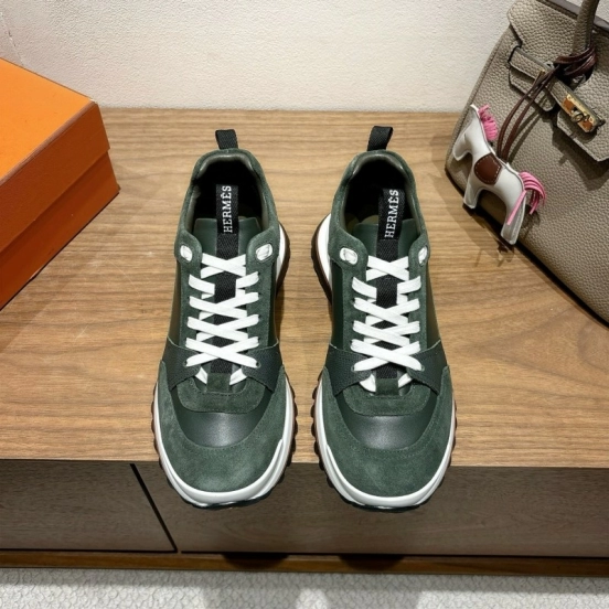 Hermes Boot-Type Shoes with Classic British Color Blocking Design - AS00410