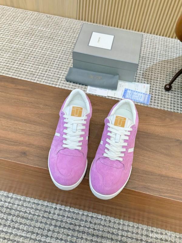 TOM FORD 2025 SS Casual Sneakers with Classic Color Blocking and Imported Leather Insole - AS00350