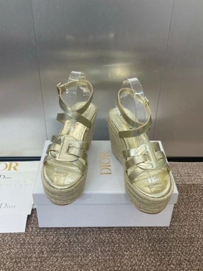 Dior D-Club Jelly Color Hollow Layered Cross Strap Platform High Heel Women Shoes - KFY00290