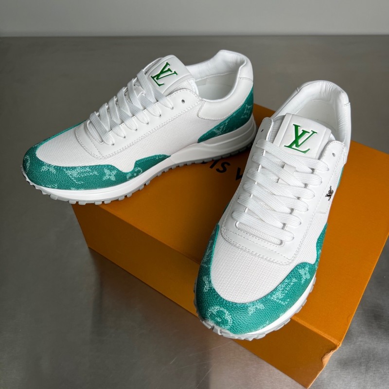 Louis Vuitton Run Away Leather Round Toe Lace-Up Low Top Casual Shoes - YC