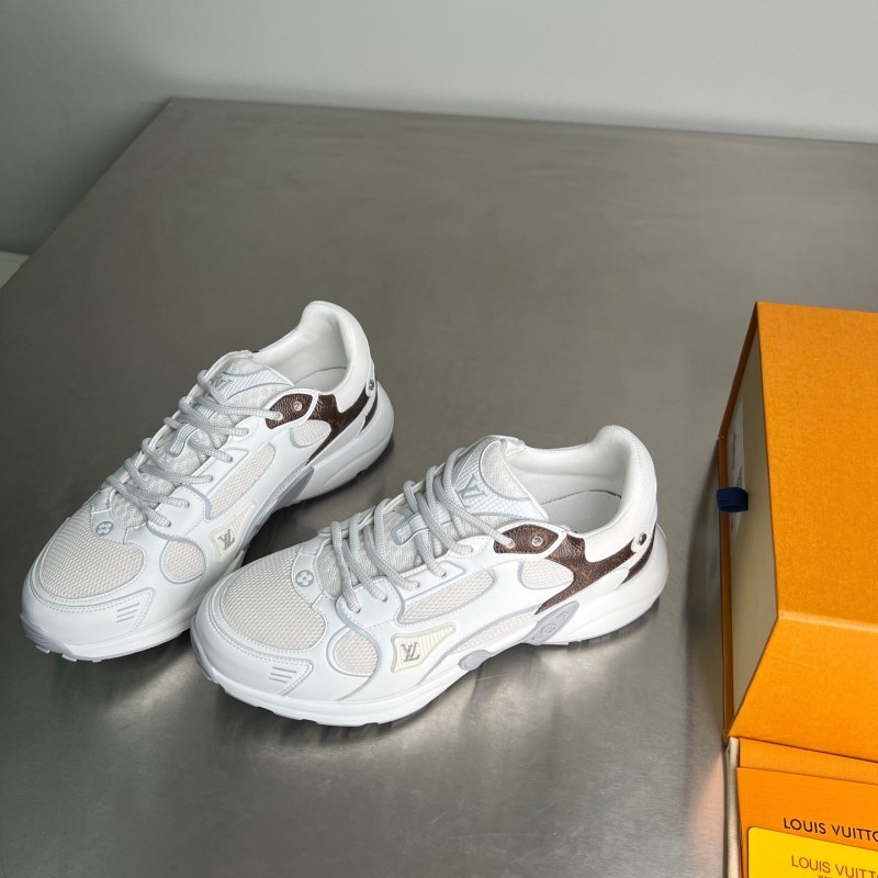 L v Olympia Round Toe Lace-Up Low Top Casual Lifestyle Shoes - YC