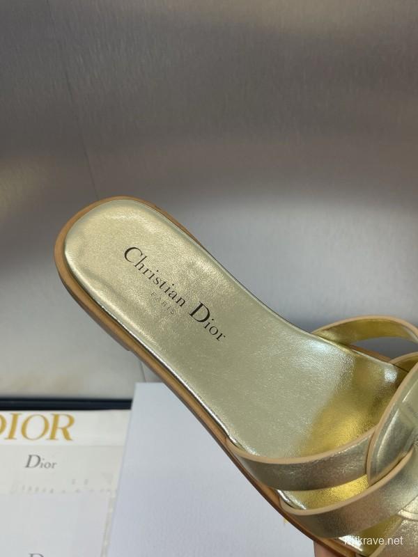 Dior D-Club Jelly Color Hollow Layered Cross-Strap Women Sandals - KFY00280
