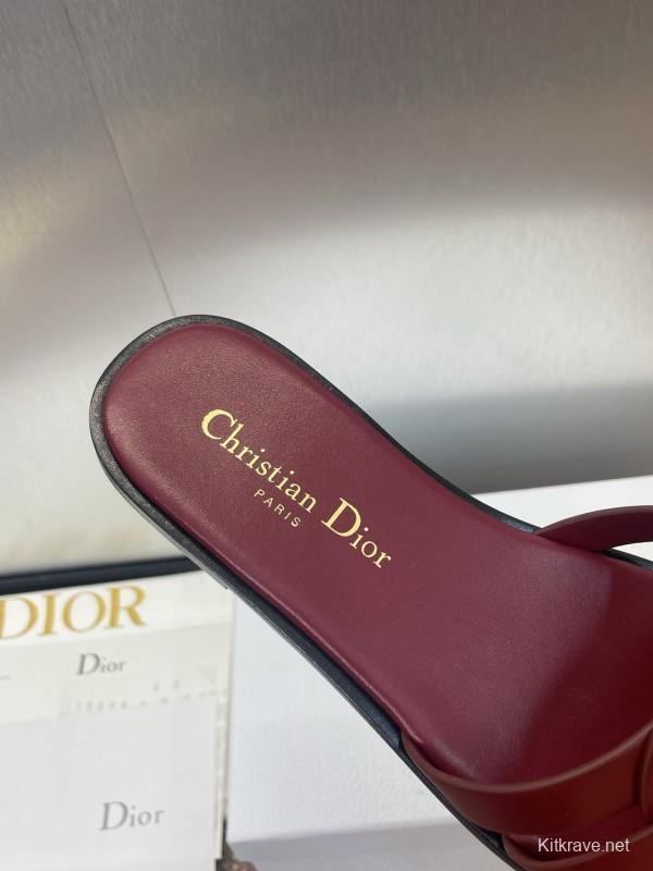 Dior D-Club Jelly Color Hollow Layered Cross Strap Women's Sandals - KFY00280