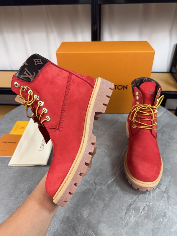 Timberland x LV Monogram Ankle Boots Waterproof Suede - LY00380
