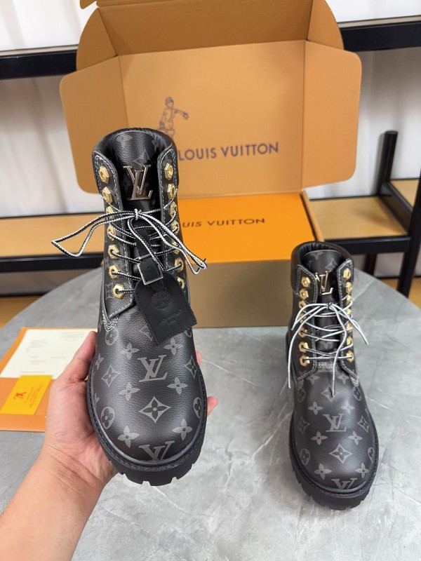 Timberland x LV Monogram Ankle Boots Waterproof Suede - LY00380