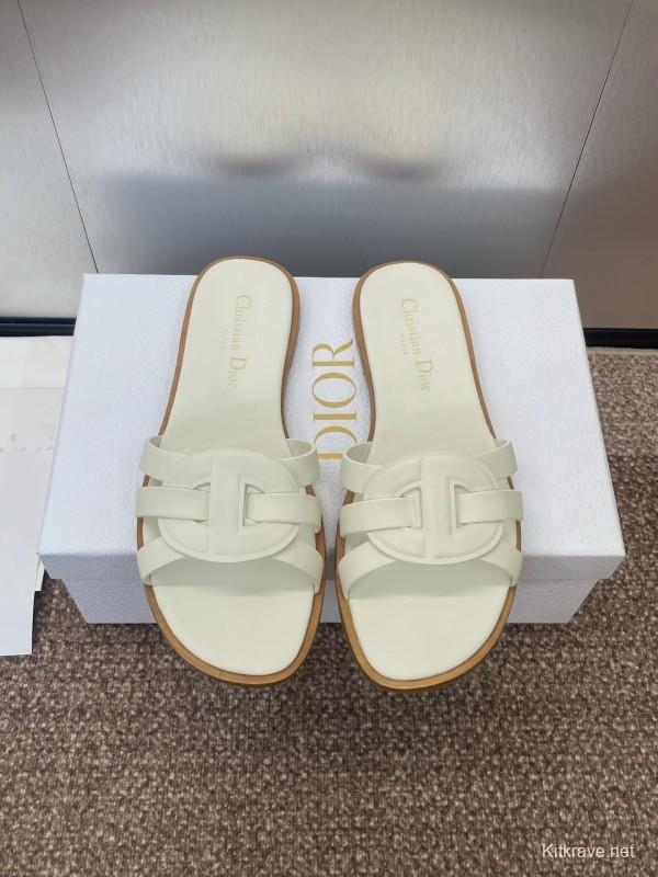 Dior D-Club Jelly Color Hollow Layered Cross Strap Women's Sandals - KFY00280