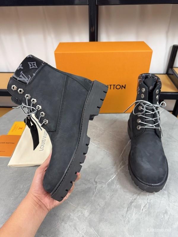 Timberland x LV Monogram Ankle Boots Waterproof Suede - LY00380