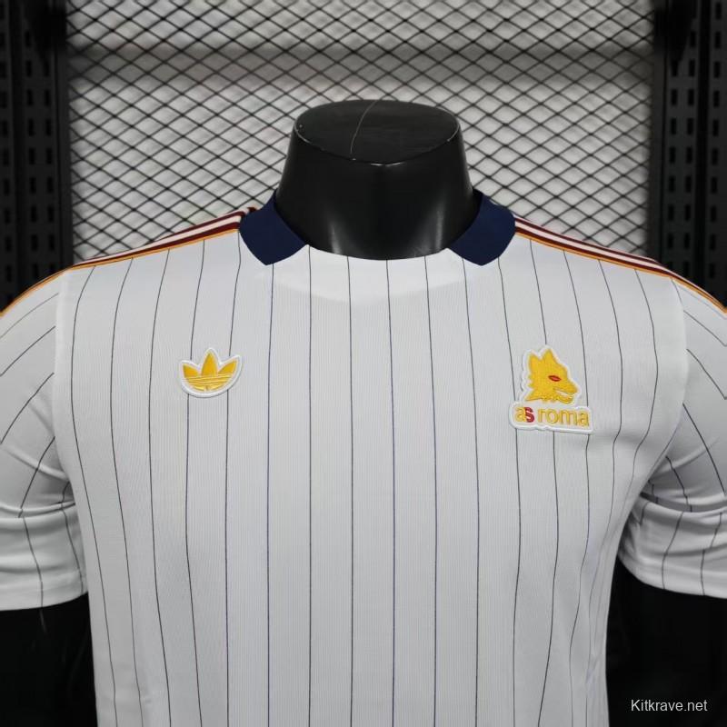 Player Version 25/26 AS Roma White Adidas Original Casual Jersey
