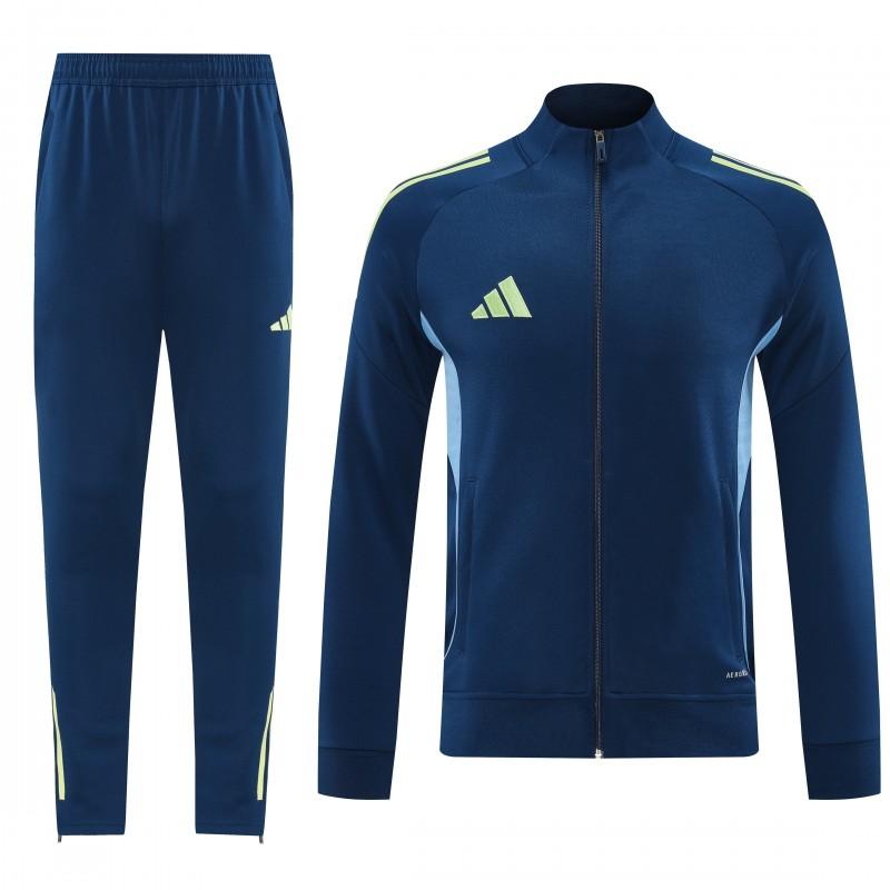2025 Adidas Azure Blue Full Zipper Jacket+Long Pants