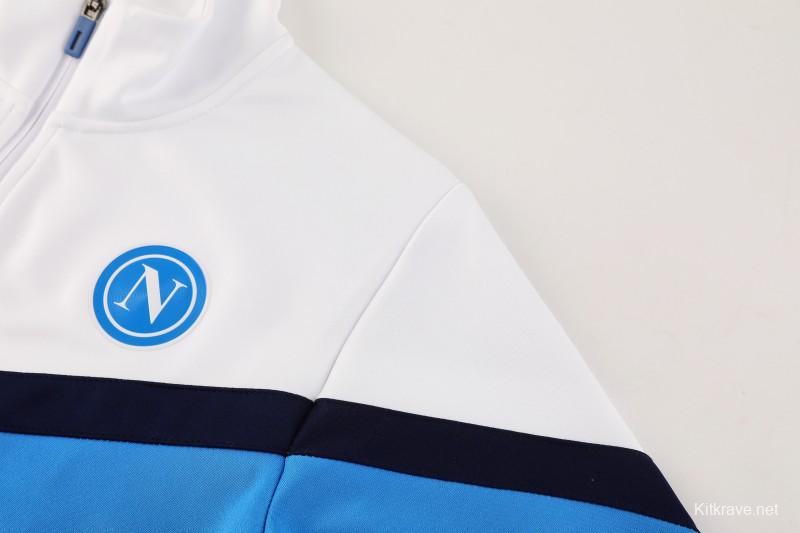 25/26 Napoli White Full Zipper Jacket+Long Pants