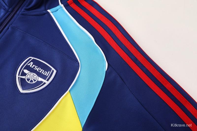 25/26 Arsenal FC Royal Blue Full zipper Jacket Tracksuit+ long pants