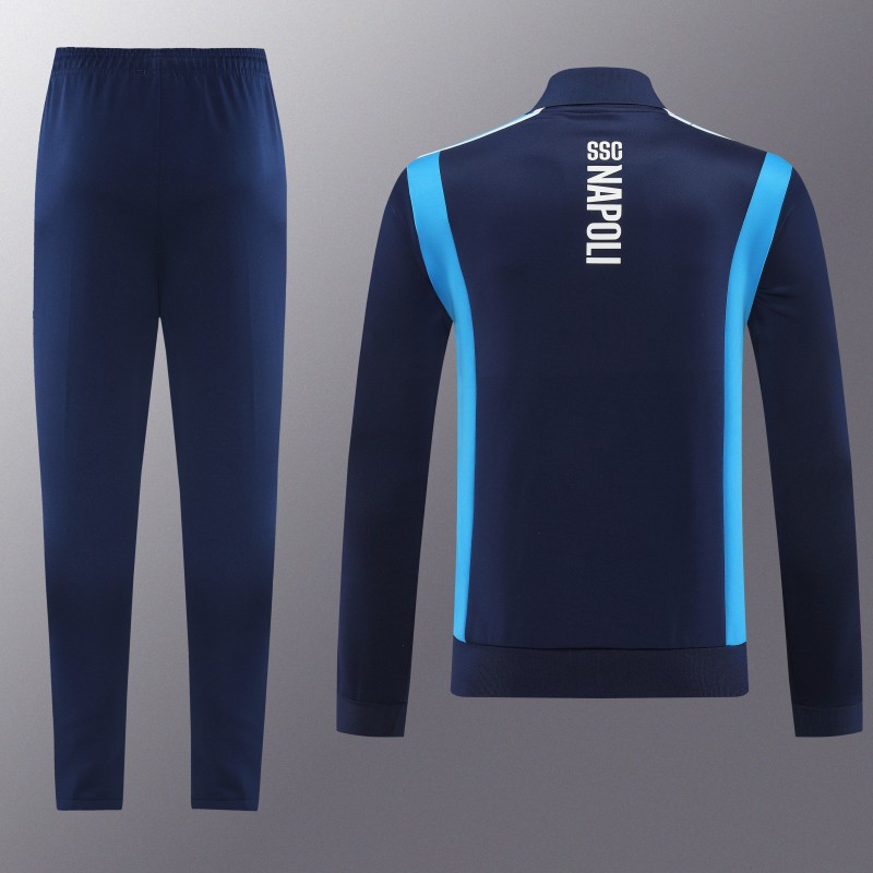 25/26 SSC Napoli Navy Blue  Full zipper Jacket Tracksuit+ long pants
