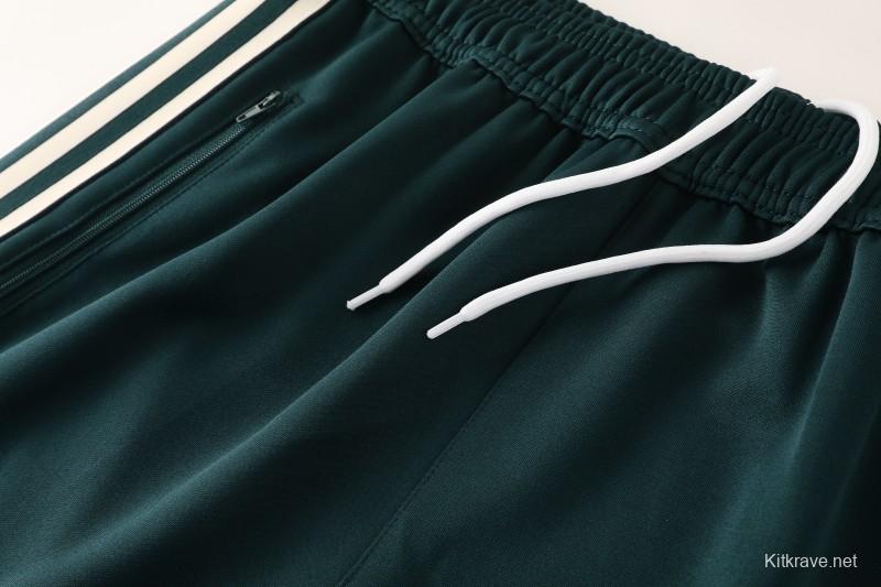 25/26  Juventus Retro Dark Green  Full zipper Jacket Tracksuit+ long pants