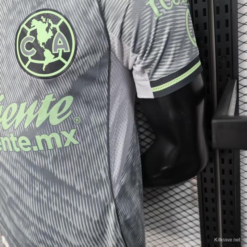 25/26 Player Version  Club América Third Gray Neon Green Jersey
