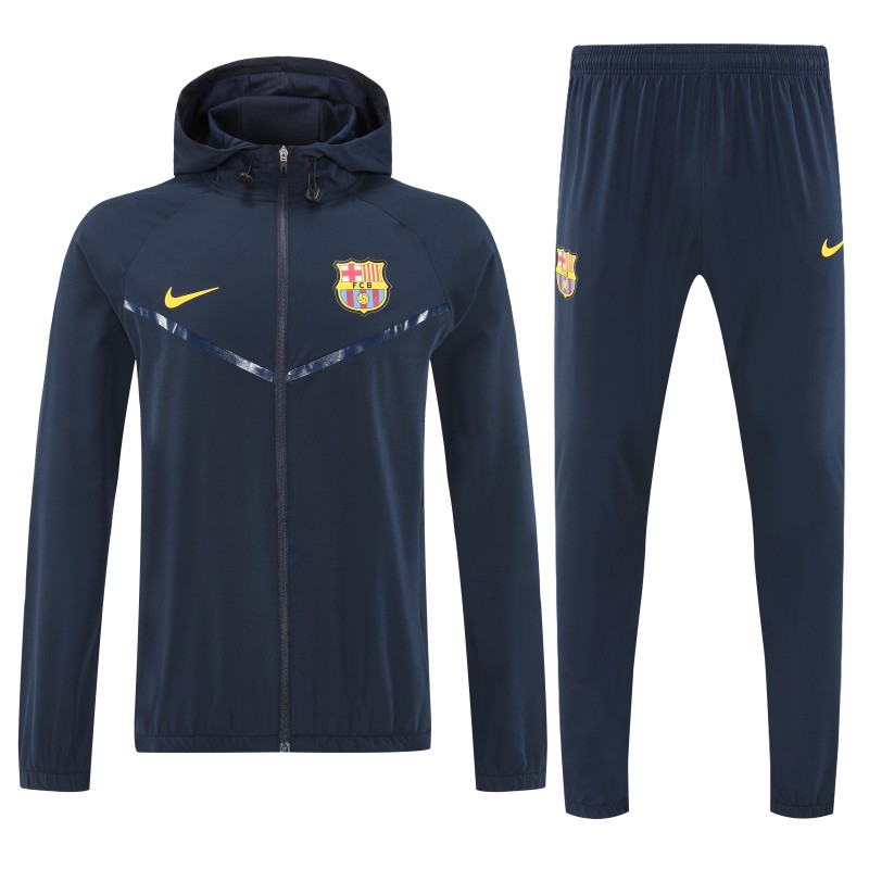 25/26 Barcelona Royal Navy Blue Full zipper Jacket Tracksuit+ long pants