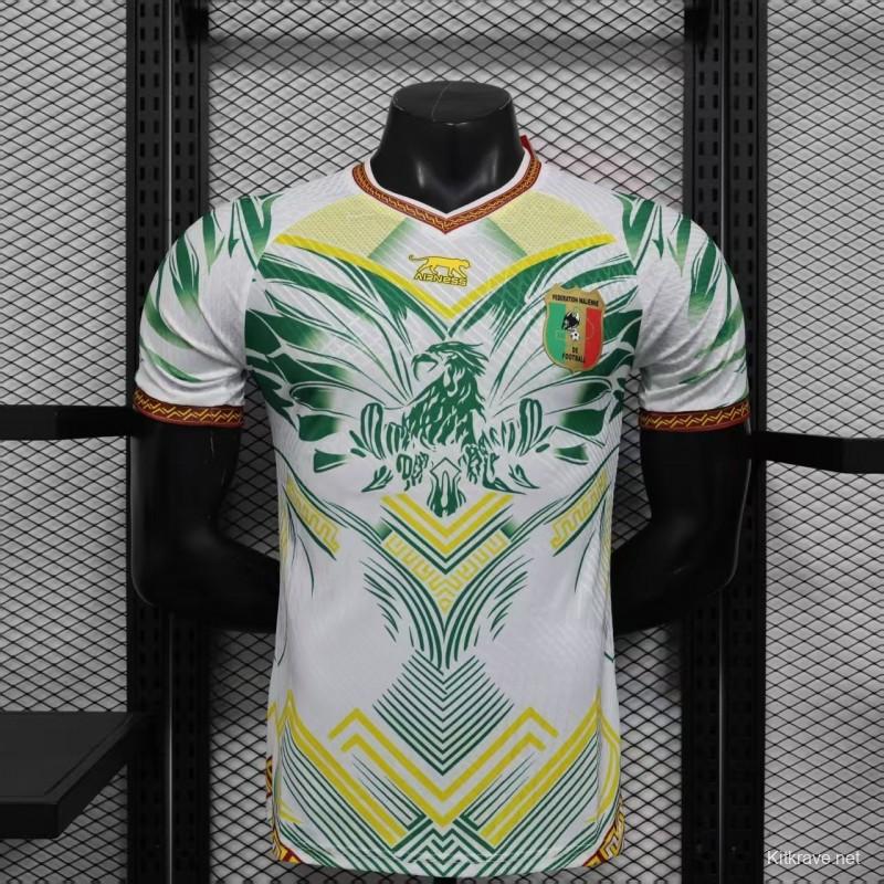 Player Version 2026 Mali Away White with Eagle Pattern Jersey