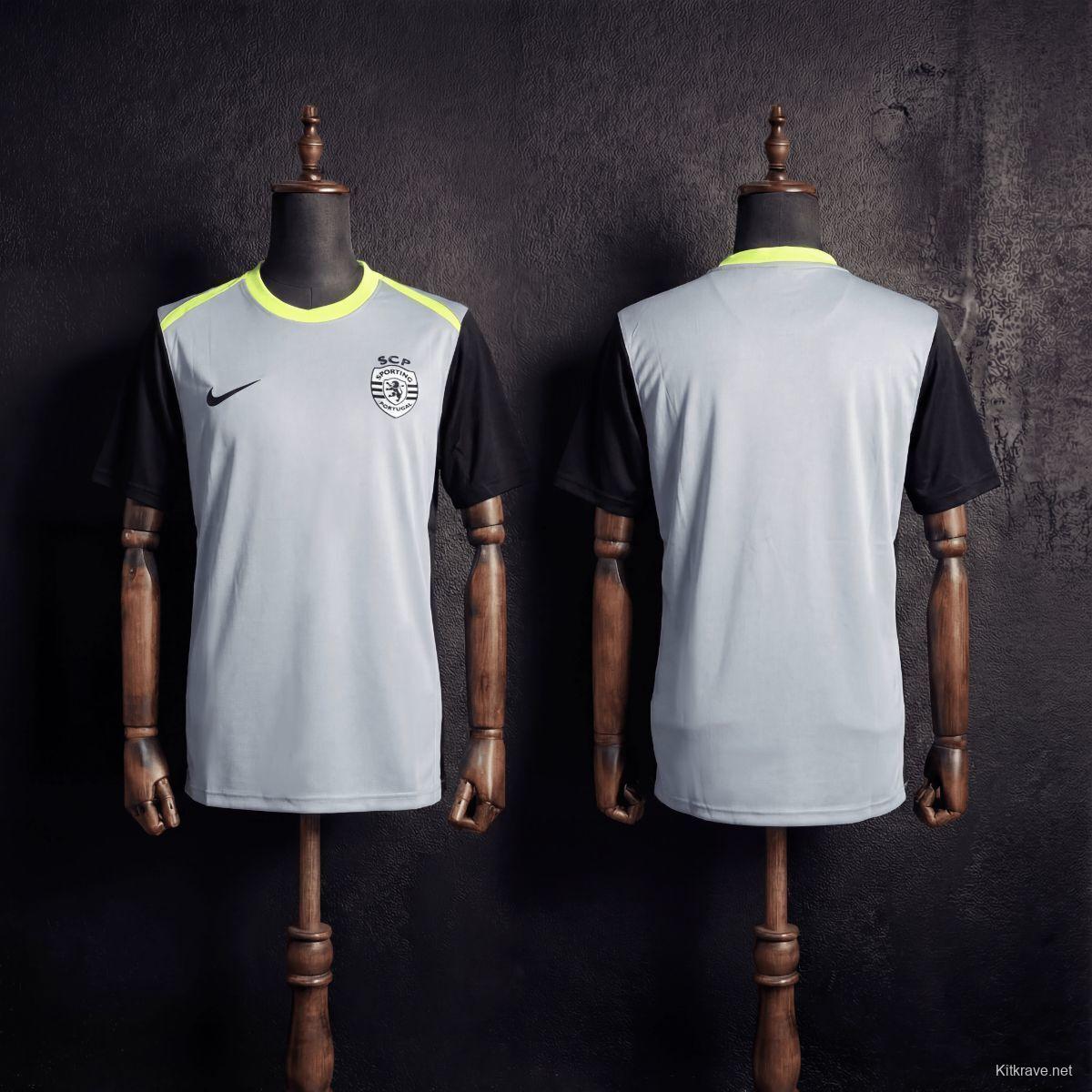 25/26 Sporting Lisbon Training Jersey Gray Jersey