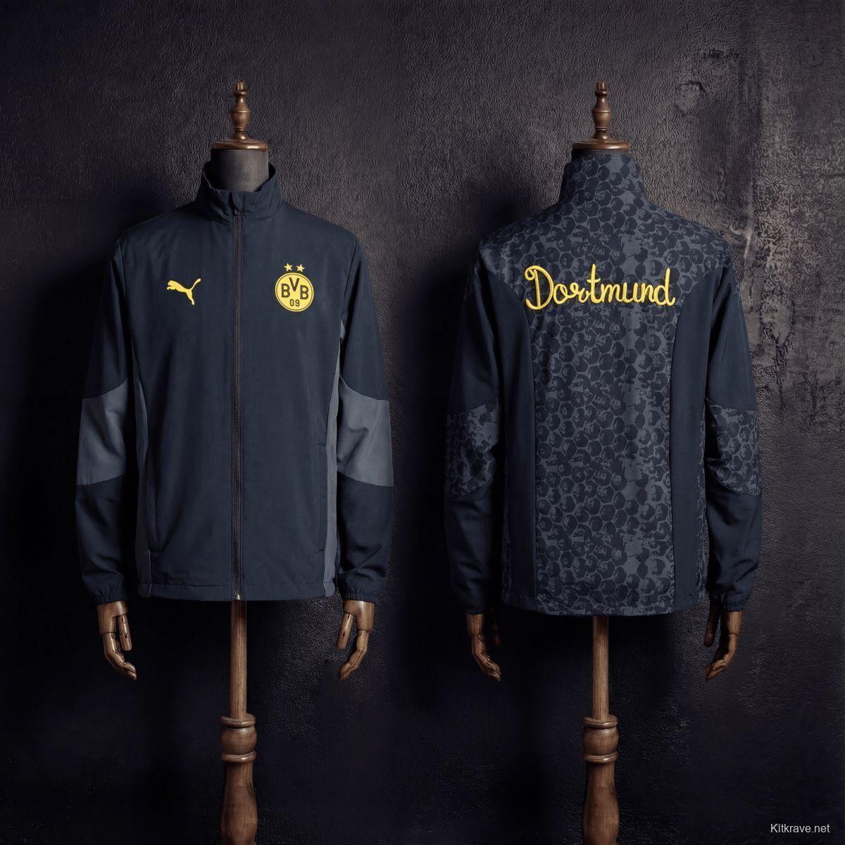 2026 Dortmund Black Reversible Jacket Windbreaker