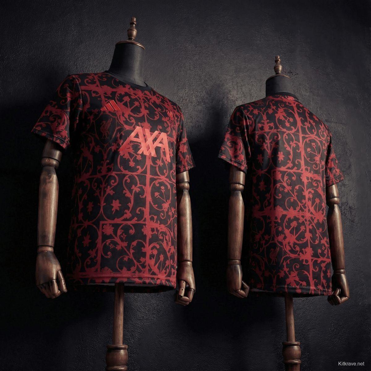 25/26 Liverpool Training Jersey Red And Black Jersey