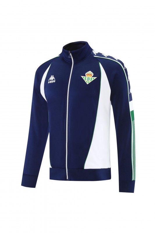 26/27 Real Betis x Kappa Navy Blue  Full Zipper Jacket Tracksuit + Long Pants