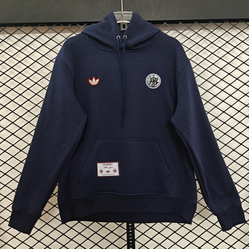 25/26 Ajax Embroidered Logo Hoodie 9 Colors