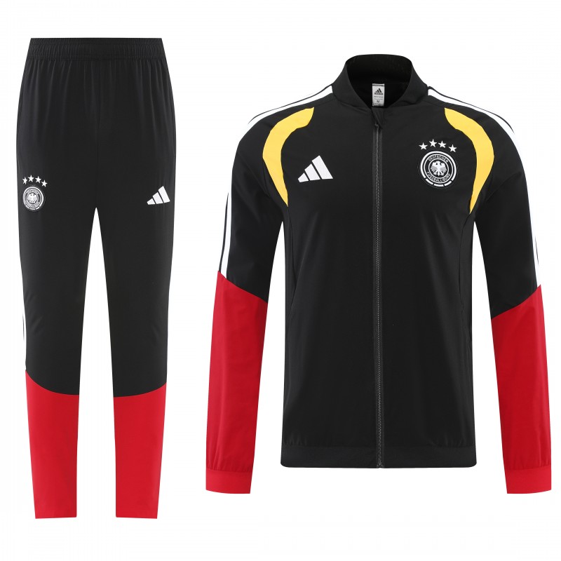 2026 Germany Black Full Windbreaker + Long Pants