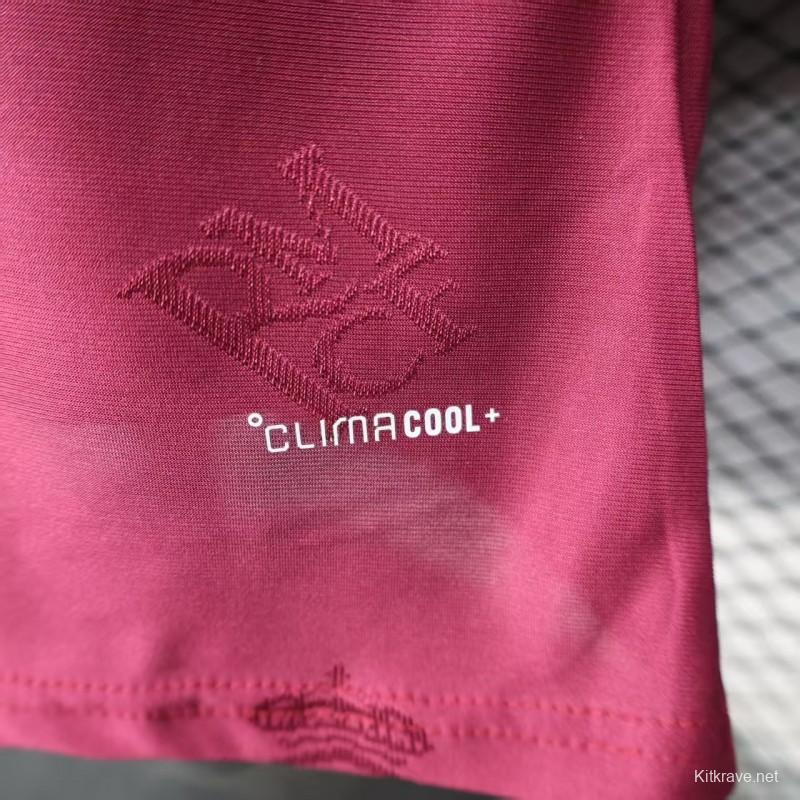 Player Version 25/26 Real Madrid Burgundy with All-Over Crest Pattern Jersey