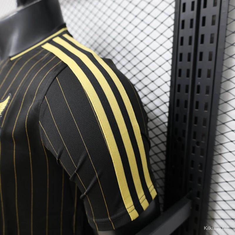 2026 Player Version Mexico Black with Gold Pinstripes Jersey