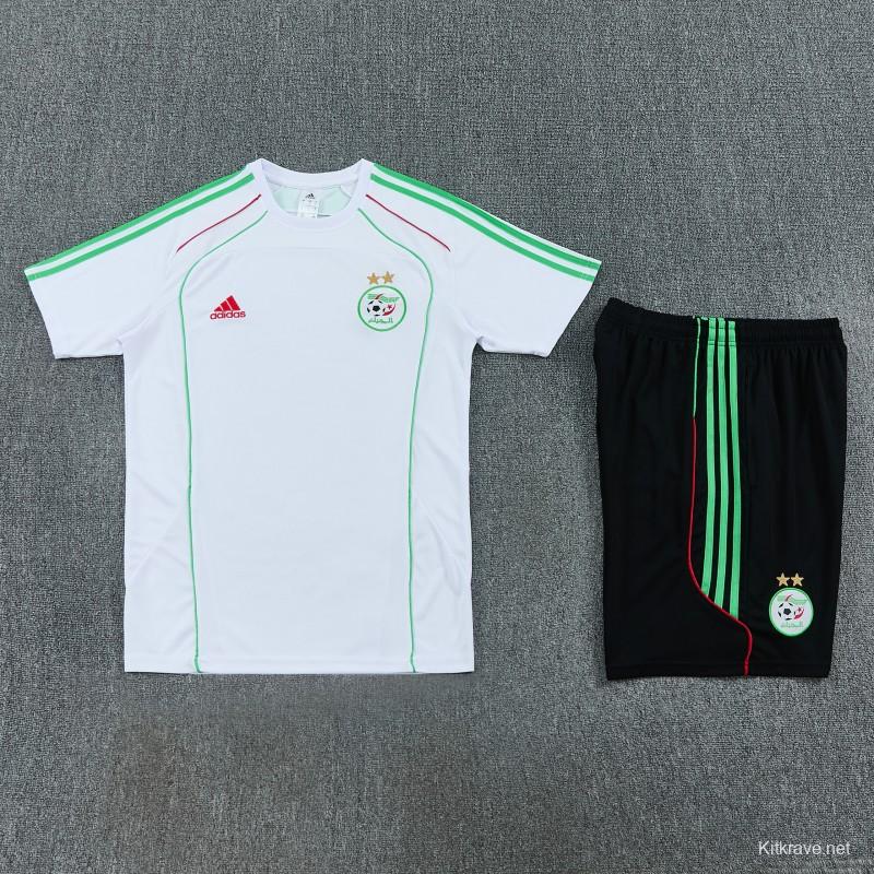 26/27 Algeria White  Short Sleeve+Soccer Shorts