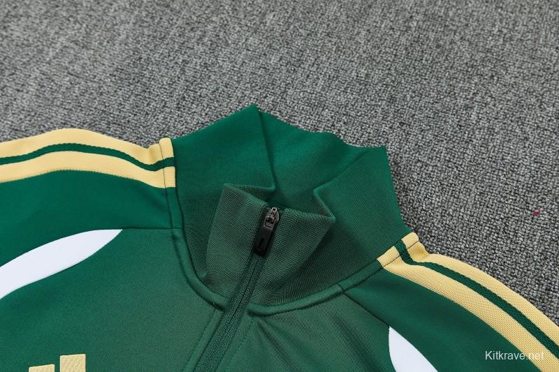 26/27 Italy Green Full Zipper  Jacket Tracksuit + Long Pants