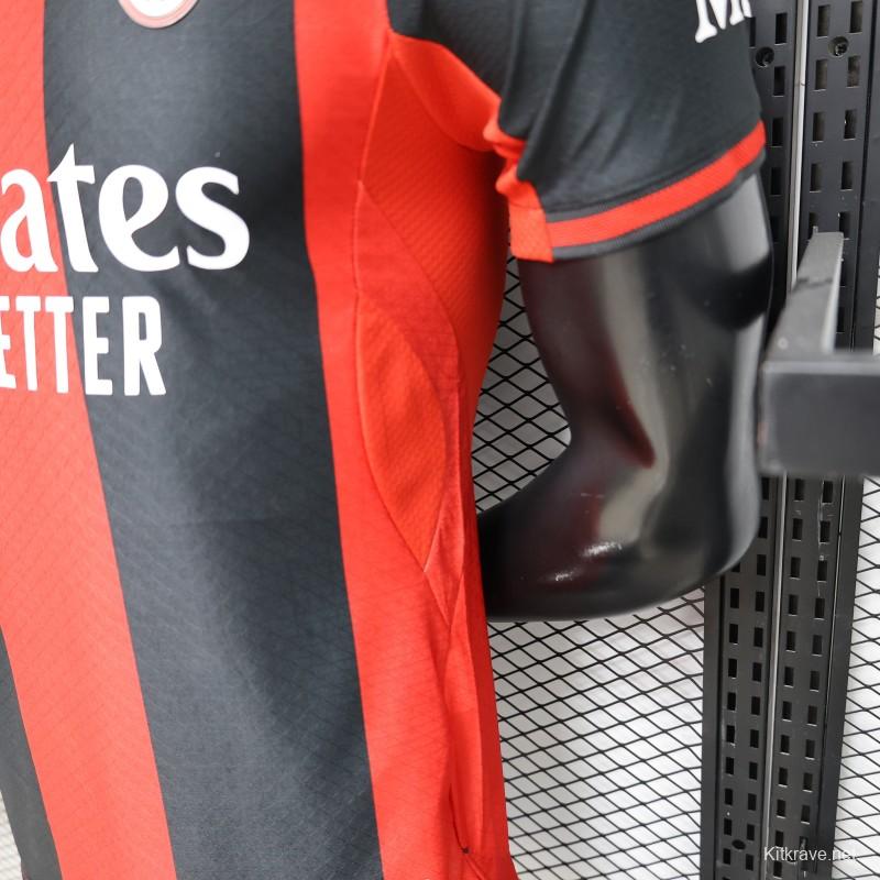 Player Version 26/27 AC Milan Red & Black Vertical Stripe Home Jersey