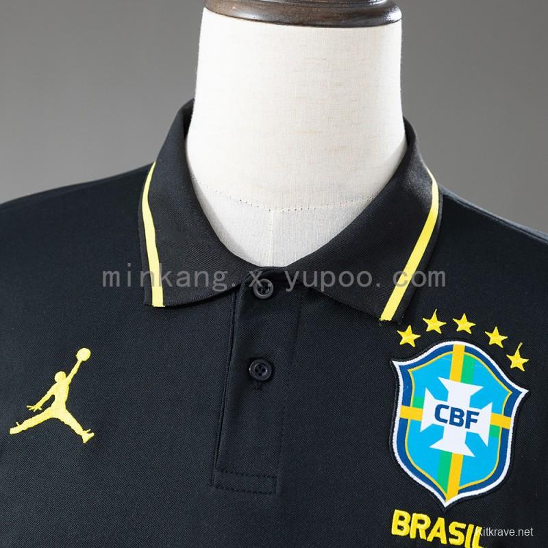 2026 Brazil Polo Black Jersey