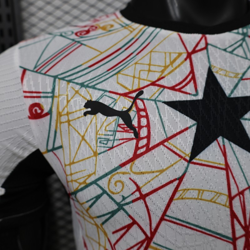 Player Version 2026 Ghana White with Multicolor Pattern Special Edition Jersey