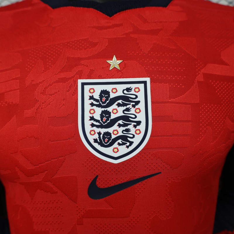 Player Version 26/27 England Away Red Long Sleeve Jersey