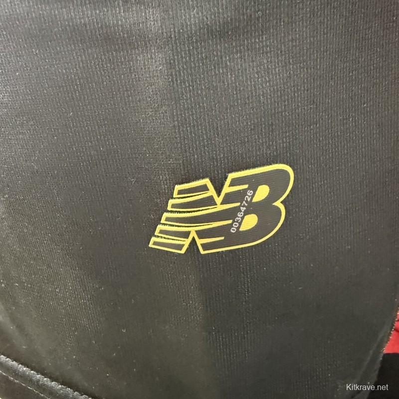 Player Version 25/26 Deportivo Toluca FC Black Goalkeeper Long Sleeve Jersey with Polo Collar