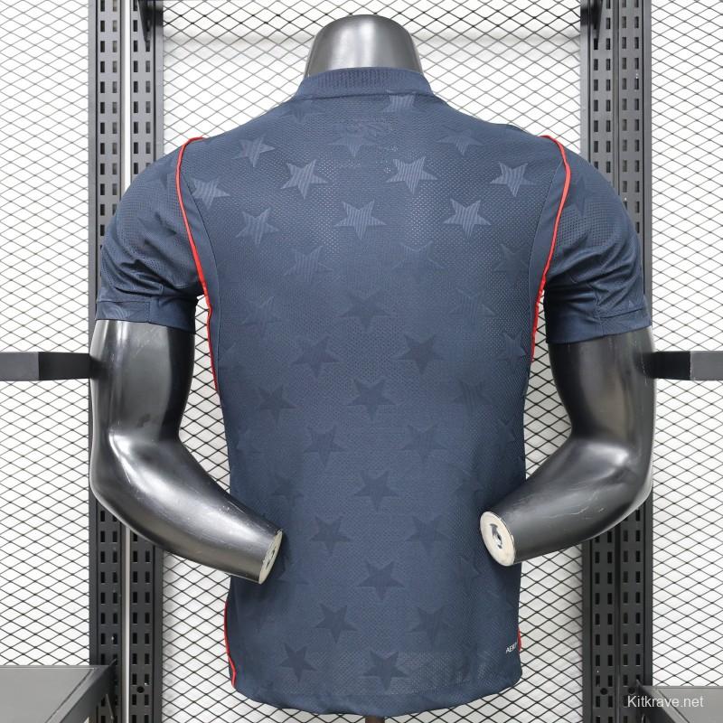Player Version 2026 USA Navy Blue with All-Over Star Pattern Away Jersey