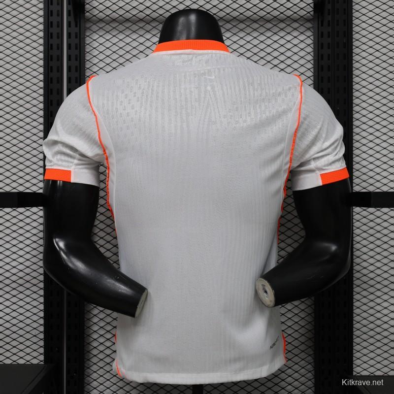 Player Version 2026 Netherlands  White with Orange  Away Jersey
