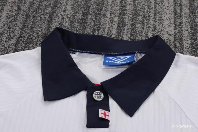 Retro Kids 1998 England Home Long Sleeve Jersey