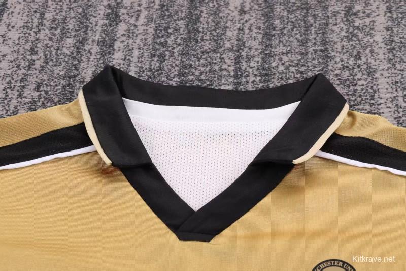 Retro Kids 01/02 Manchester United Centenary Golden Reversible Jersey