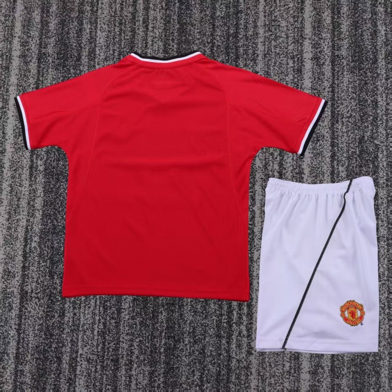 Retro 2000/02 Kids Manchester United Red Home Jersey