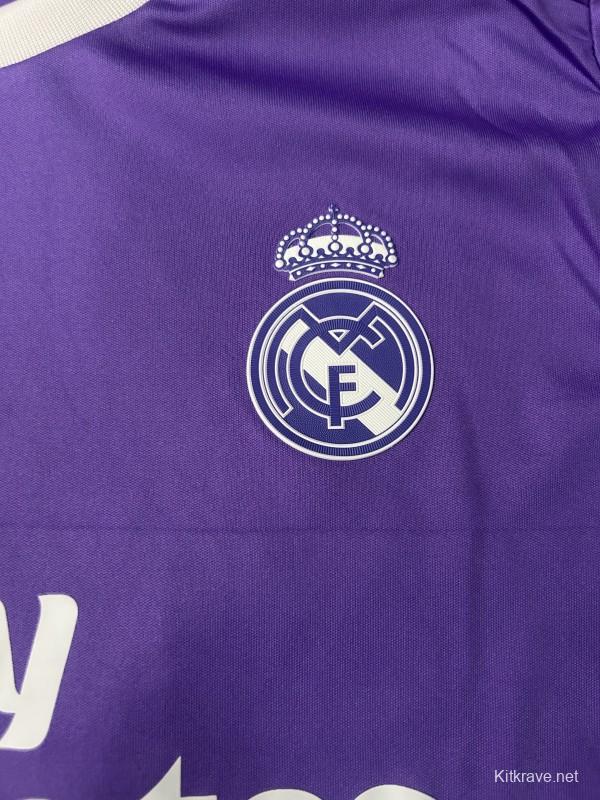 Retro Kids 16/17 Real Madrid Away Long Sleeve Jersey