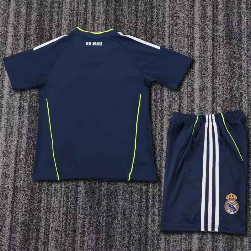 Retro Kids 10/11 Real Madrid Away Navy Jersey