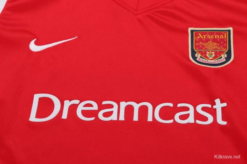 Retro 01/02 Kids Arsenal Red & White Home Jersey