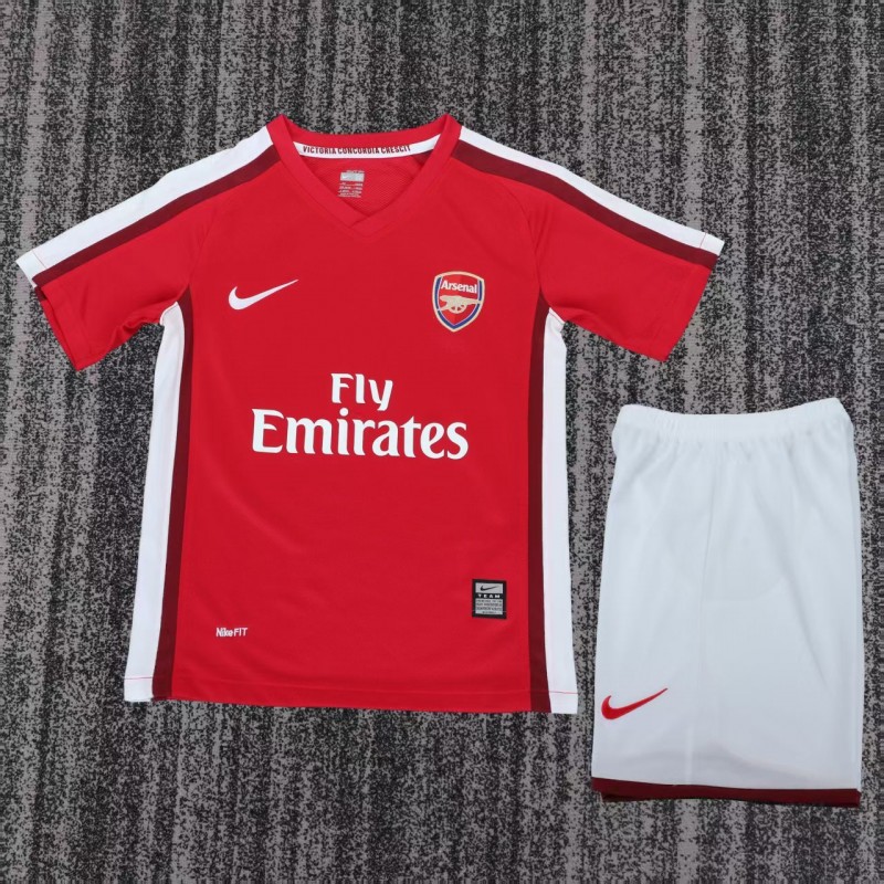 Retro 08/10 Kids  Arsenal Red Home Jersey